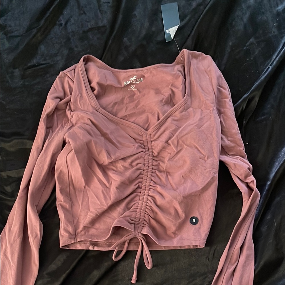 Hollister Women's Mauve Ruched Blouse